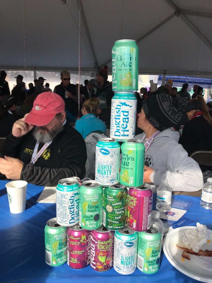 Dogfish Head beer at the Rehoboth Seashore Half Marathon after party! 