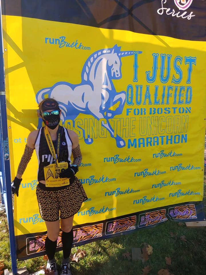 Boston qualifier at the Chasing the Unicorn Marathon
